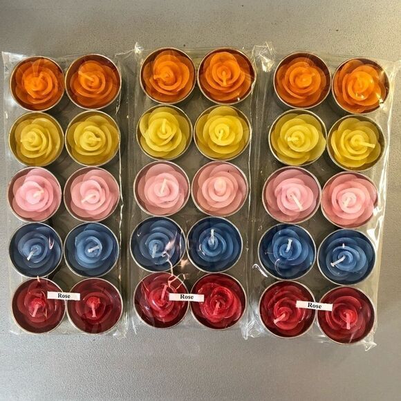 ‎NWOT: Rose Tea-light Candle Set - Picture 3 of 7